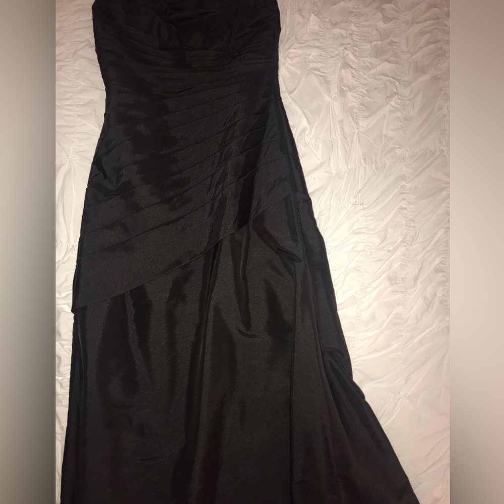 Mori Lee Black Strapless Dress